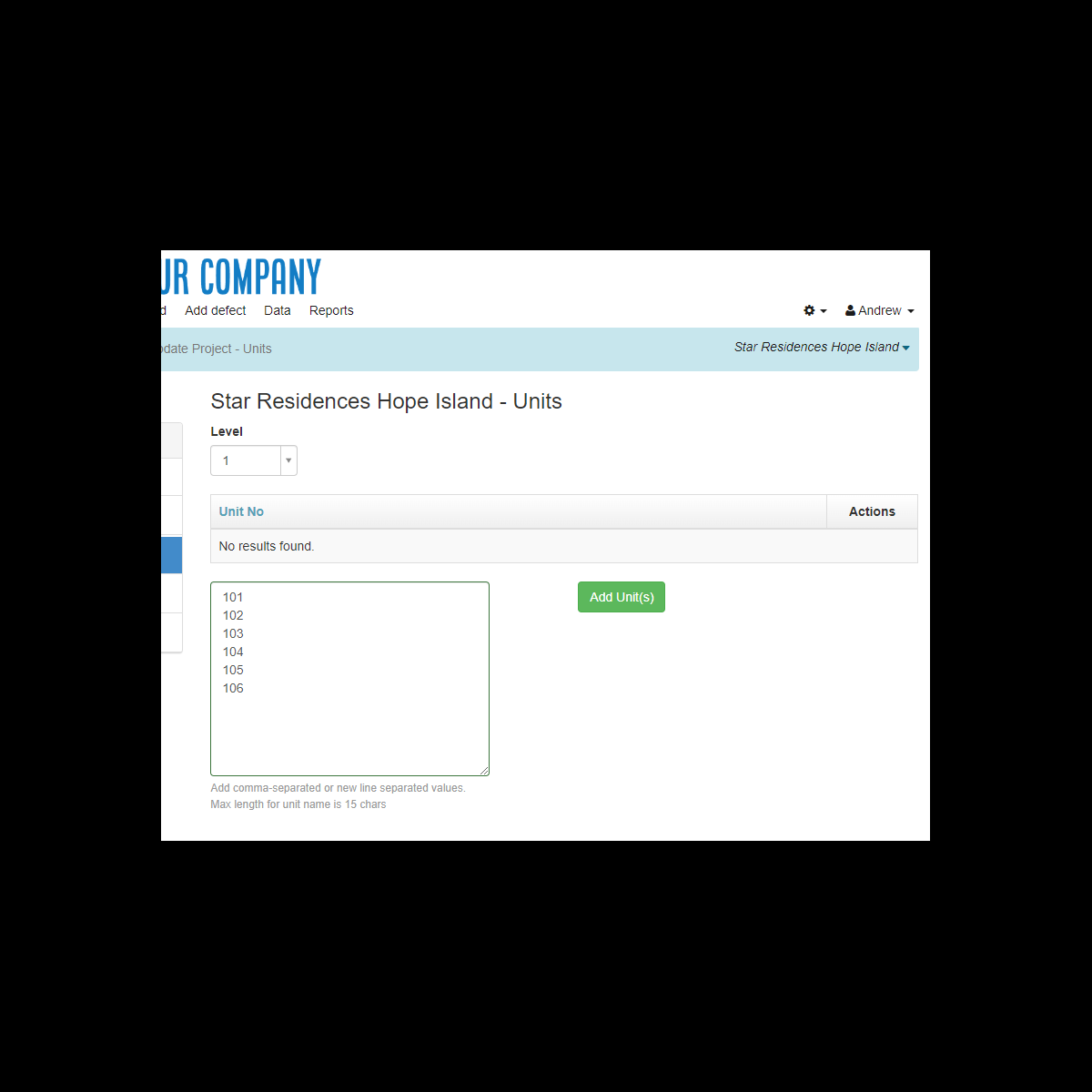 Setup Multiple Units